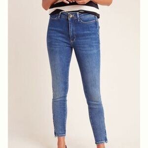 PILCRO AND THE LETTERPRESS HIGH RISE SKINNY ANKLE ZIPPERS DENIM JEANS
